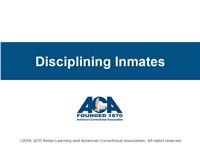 Disciplining Individuals in Custody