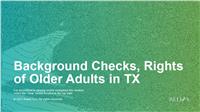 Background Checks, Rights of Older Adults in TX