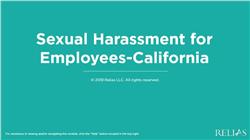 Sexual Harassment for Employees-California