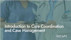 Introduction to Care Coordination and Case Management