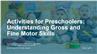 Activities for Preschoolers: Understanding Gross and Fine Motor Skills