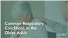 Common Respiratory Conditions in the Older Adult