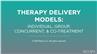 Therapy Delivery Models: Individual, Group, Concurrent, and Co-Treatment